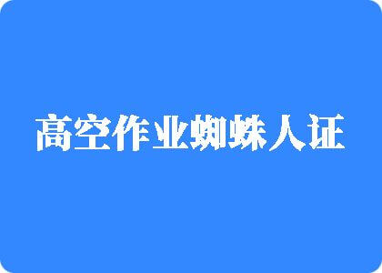 骚货艹逼视频高空作业蜘蛛人证